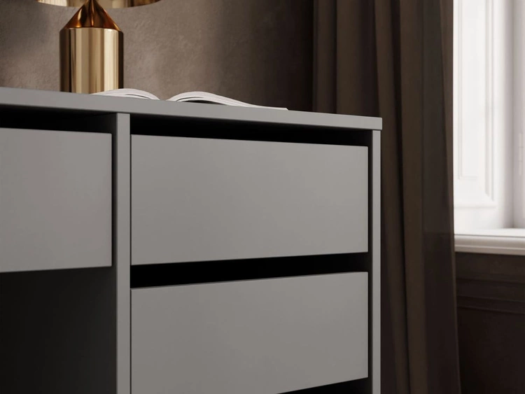 Biurko z pięcioma szufladami Melo antracyt mat