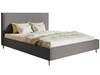 Łóżko tapicerowane ze stelażem 140x200 Grenada Szary