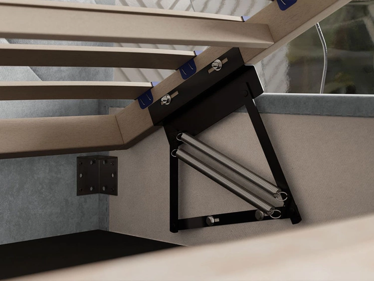 Łóżko tapicerowane z pojemnikiem i stelażem 120x200 Salento beżowe