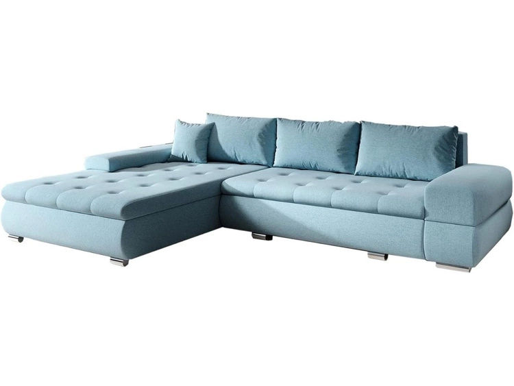 Narożnik L uniwersalny z funkcją spania i pojemnikiem Sonia Niebieski