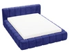 Łóżko tapicerowane z pojemnikiem na pościel 120x200 Ibiza Ciemnoniebieskie