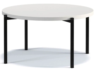 Okrągły Stolik kawowy Sevilla 84 cm Biały mat