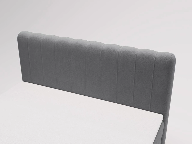 Łóżko kontynentalne z pojemnikiem na pościel 180x200 Osteno Ciemnoszare