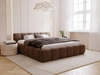 Łóżko tapicerowane z pojemnikiem i stelażem 120x200 Cloud Low brązowe