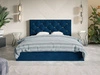 Łóżko tapicerowane z pojemnikiem i stelażem 120x200 Salento granatowe