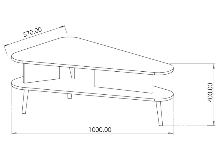 Stolik kawowy Nemi Brązowy