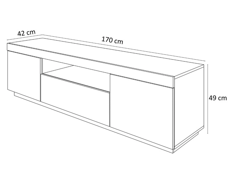 Szafka RTV pod telewizor z drzwiczkami i szufladą Asumi czarny i dąb wotan