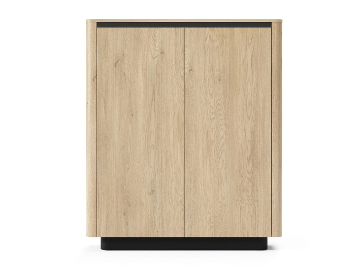 Komoda dwudrzwiowa wysoka Fascino Dąb Cremona, czarny