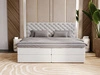 Łóżko kontynentalne z pojemnikiem na pościel 200x200 Bergamo jasnoszare