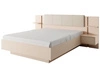 Łóżko drewniane szafkami nocnymi 160x200 Dego Beżowe