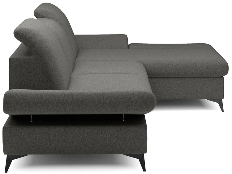 Narożnik L Prawy z funkcją spania i pojemnikiem Hannover Ciemnoszary