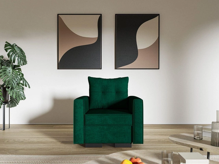 Fotel do salonu Pori zielony