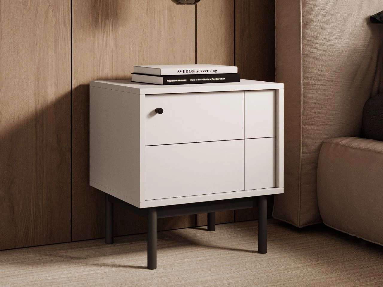 Stolik nocny z drzwiczkami Julio Kaszmir