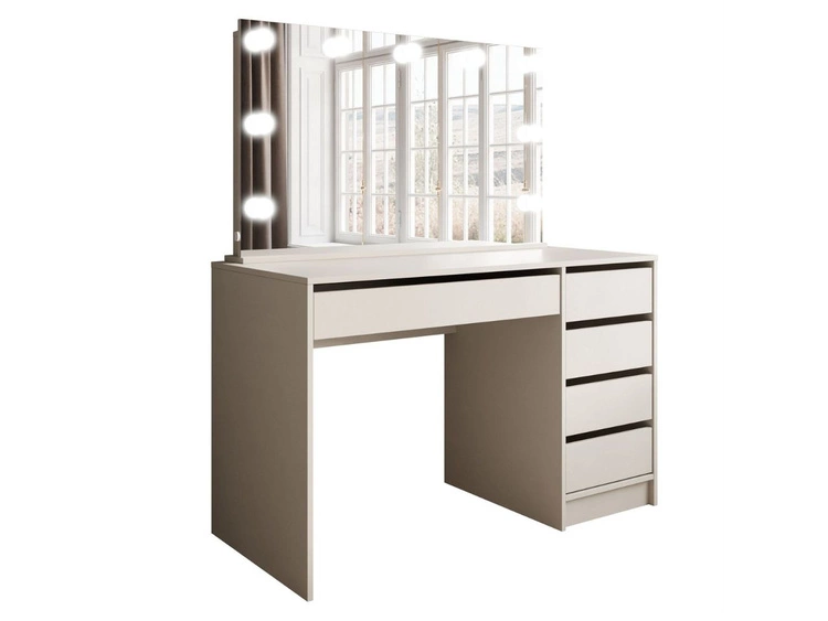 Toaletka z lustrem, szufladami i oświetleniem LED Melo Elite kaszmir mat