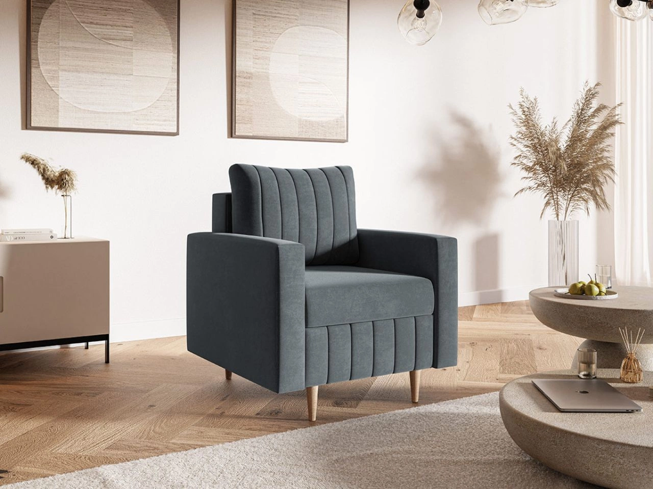 Fotel do salonu Castelo ciemnoszary