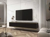 Szafka wisząca pod telewizor z drzwiczkami z gładkim frontem 175 cm Diolo Czarna