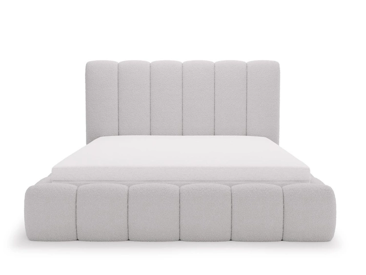 Łóżko tapicerowane z pojemnikiem i stelażem 180x200 Imperial Jasnoszary