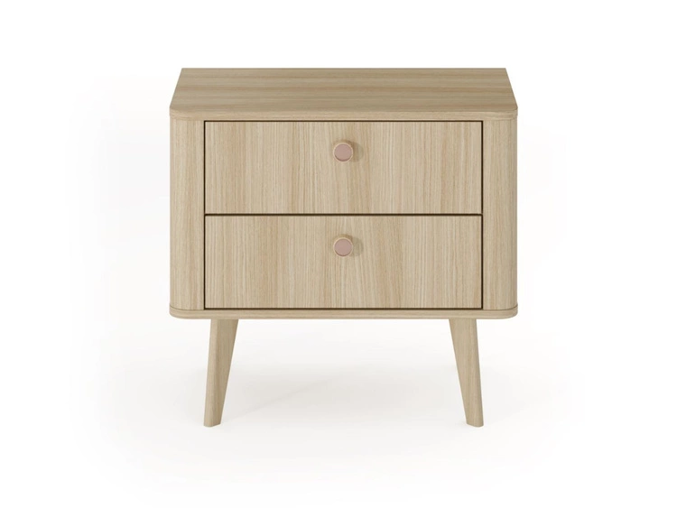 Stolik nocny z dwoma szufladami Bilancio Dąb Barista