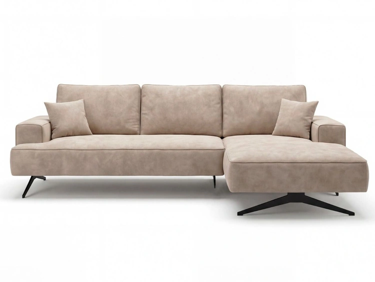 Narożnik L Prawy na metalowych nóżkach Leto beżowy