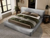 Łóżko tapicerowane z pojemnikiem i stelażem 120x200 Mali Szare