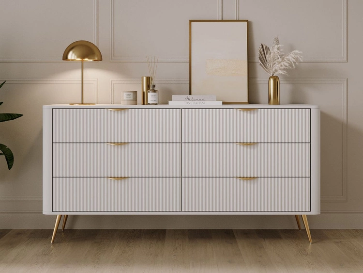 Komoda z 6 szufladami Latina Biała