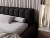 Łóżko tapicerowane ze stelażem 160x200 Imagine Czarne