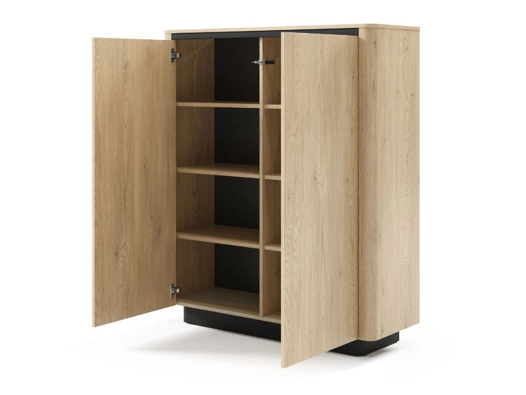 Zestaw mebli do pokoju dziennego Fascino Dąb Cremona, czarny