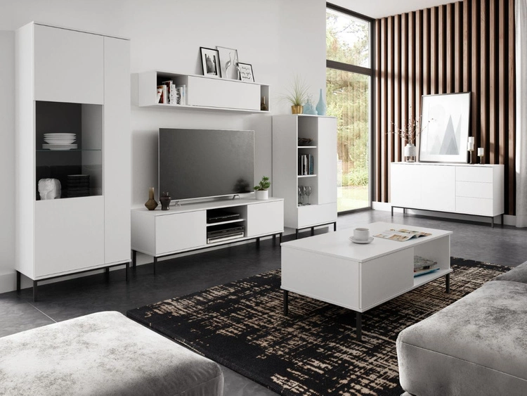 Stolik kawowy z szufladą Soroko Biały