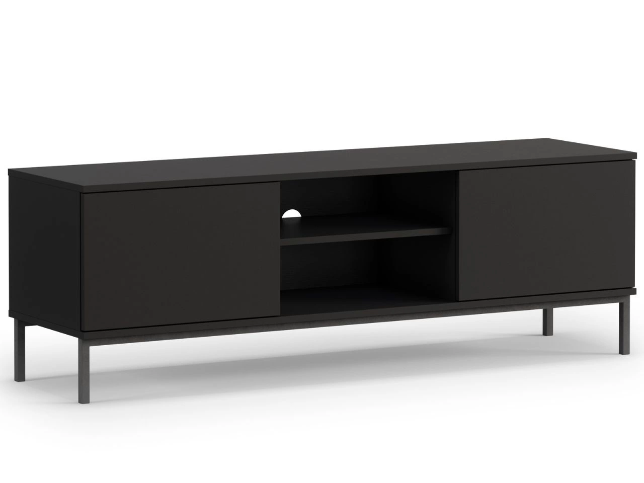 Szafka pod telewizor z drzwiczkami Soroko Czarna