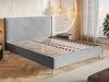 Łóżko tapicerowane ze stelażem 160x200 Grenada Jasny szary