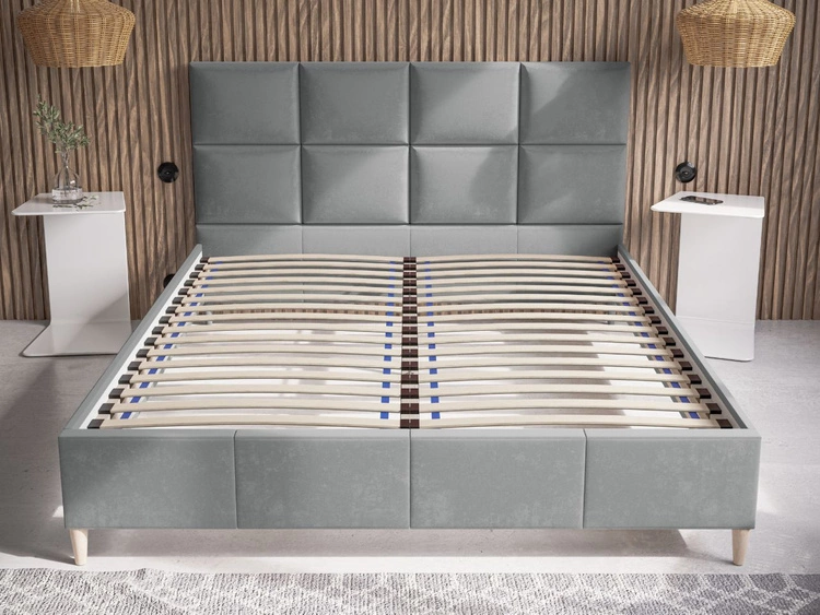 Łóżko tapicerowane ze stelażem 120x200 Luxe Beżowy