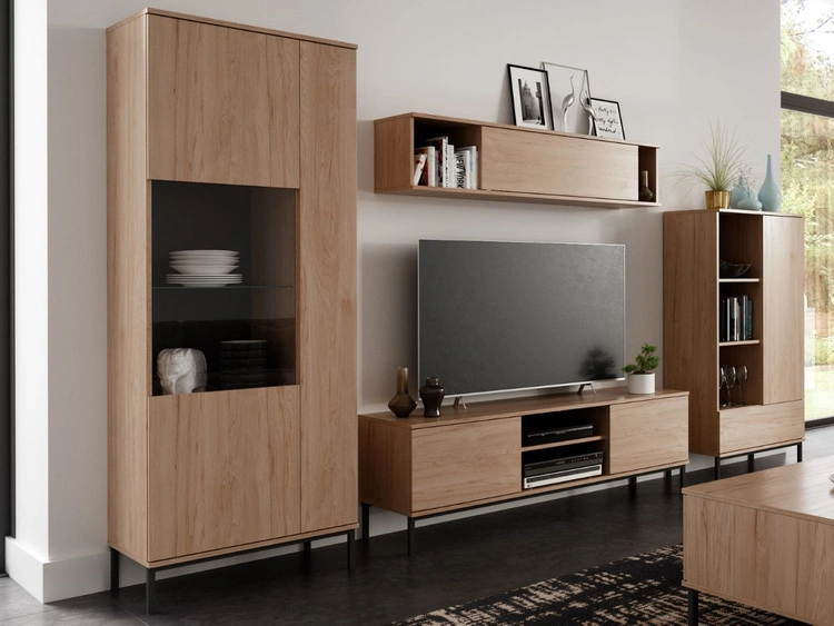 Witryna stojąca do salonu Soroko Hikora