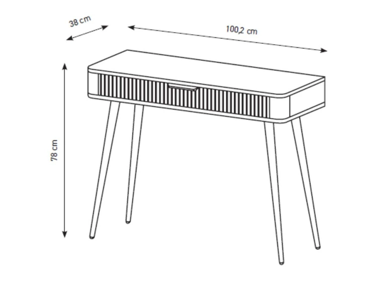 Toaletka z złotymi metalowymi nogami Latina Beżowa