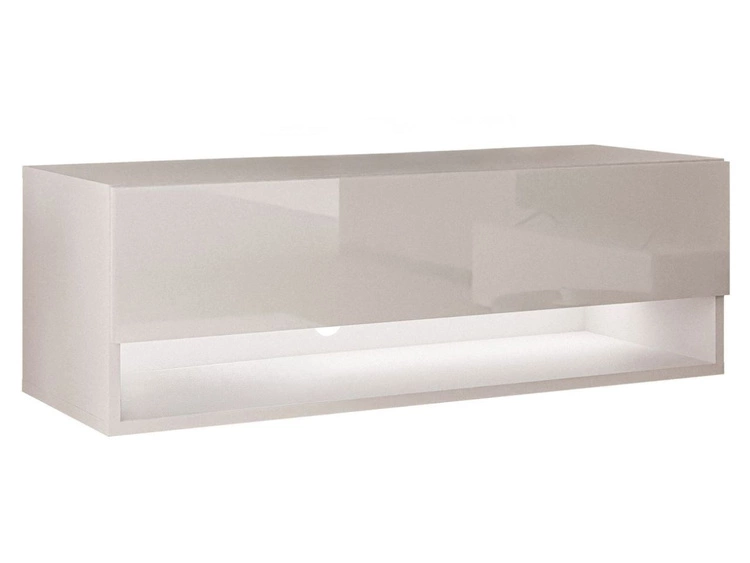 Szafka RTV wisząca 90 cm do salonu z oświetleniem LED Aurelie Kaszmir połysk