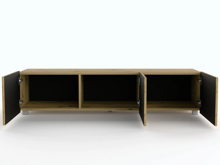 Zestaw szafek pod telewizor z drzwiczkami 300 cm Kioto Dąb Artisan