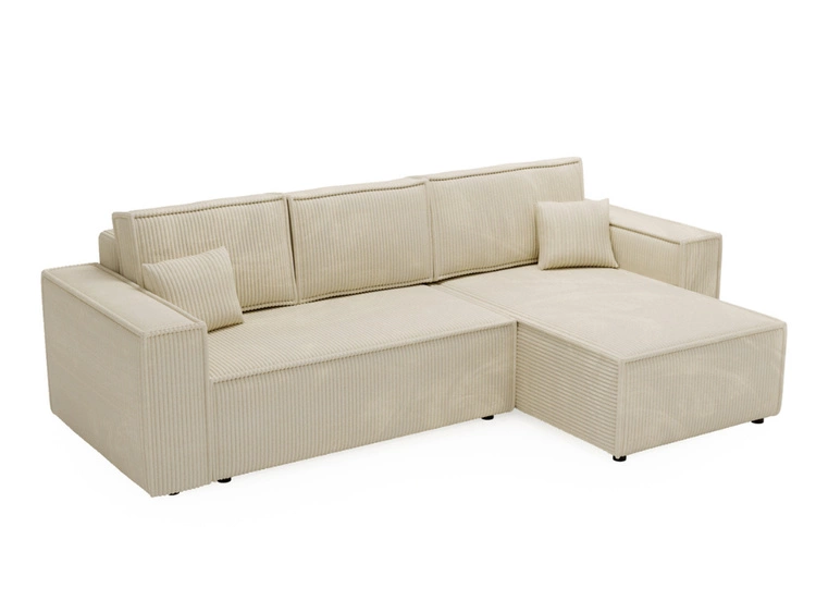 Narożnik L uniwersalny z funkcją spania i pojemnikiem Prato XL Beżowy