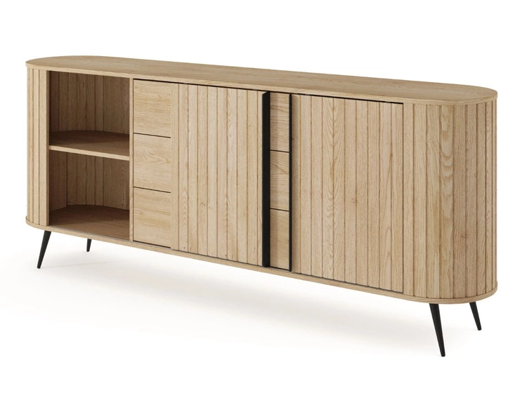 Komoda z drzwiami przesuwnymi 200 cm Passione Dąb Cremona