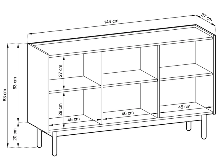 Zestaw mebli do salonu Braha Dąb Riviera