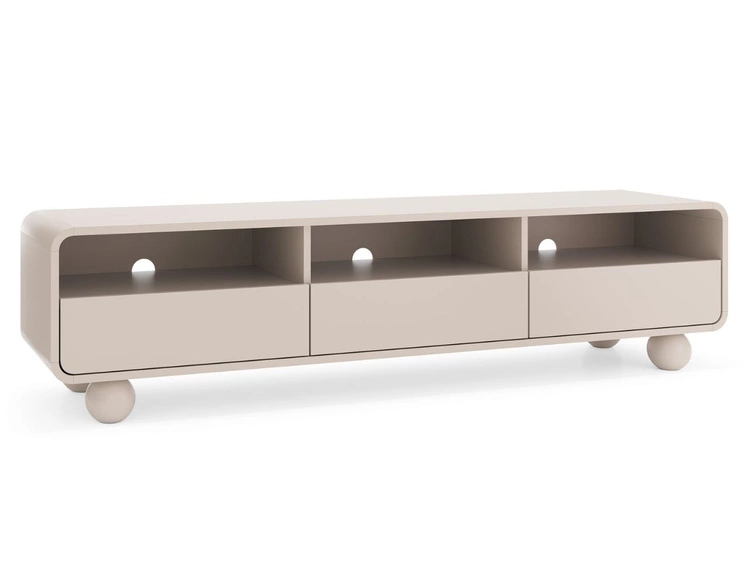 Szafka RTV 180 z szufladami na kulistych nóżkach Soffio Kaszmir