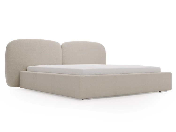 Łóżko tapicerowane z pojemnikiem i stelażem 180x200 Palermo Beżowe