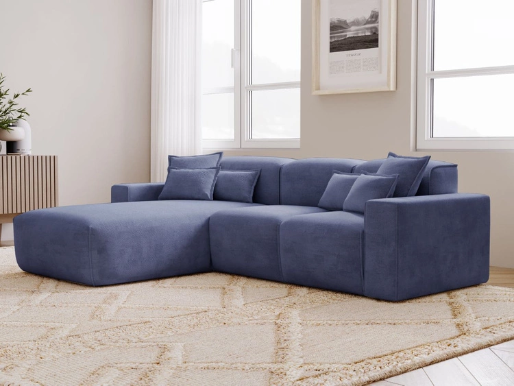 Narożnik L Lewy Leni Ciemny niebieski