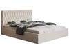 Łóżko tapicerowane z pojemnikiem i stelażem 160x200 Benny Beżowe