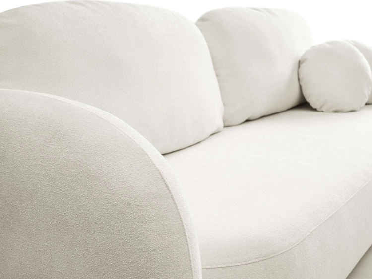 Kanapa z funkcją spania i pojemnikiem na pościel Oreo Kremowy