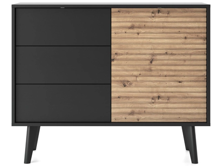 Komoda z drzwiami i szufladami Astro Czarna