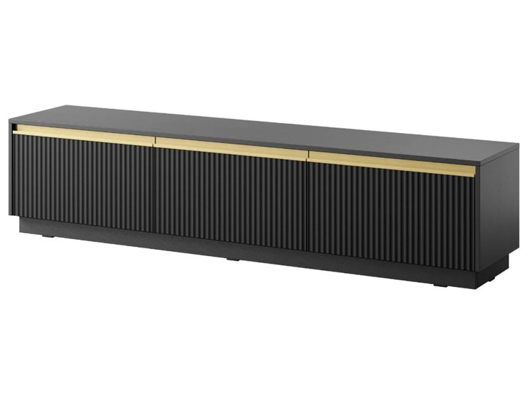 Szafka pod telewizor z drzwiczkami Roland Czarny