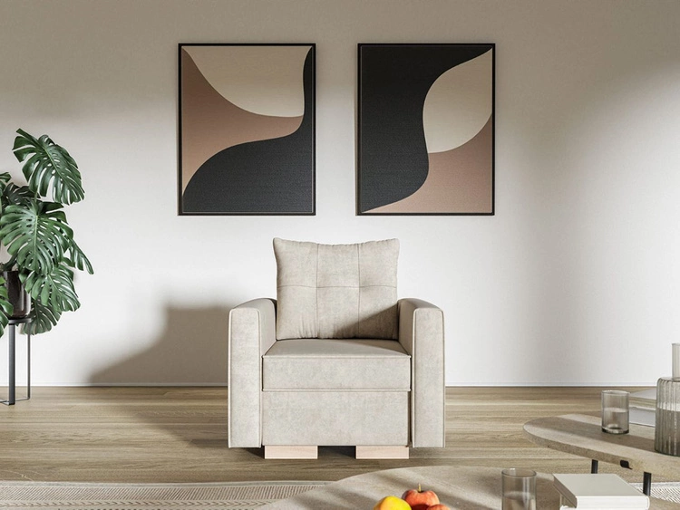 Fotel do salonu Pori beżowy