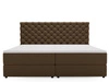 Łóżko kontynentalne z pojemnikiem na pościel 200x200 Bergamo brązowe