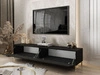Szafka RTV pod telewizor z drzwiczkami na złotych 175 cm Sorelle Czarny mat