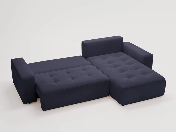 Narożnik L Prawy z funkcją spania i pojemnikiem Portland Antracyt