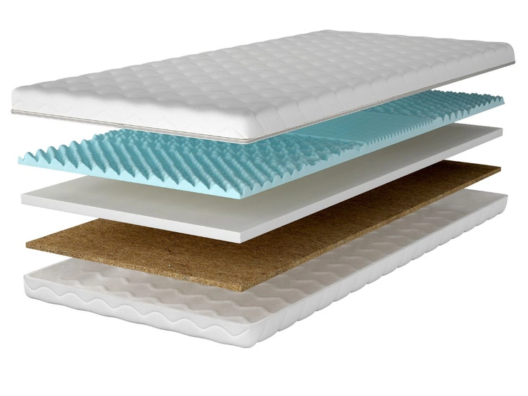 Materac piankowy z pianką profilowaną i matą kokosową Sena 70x200